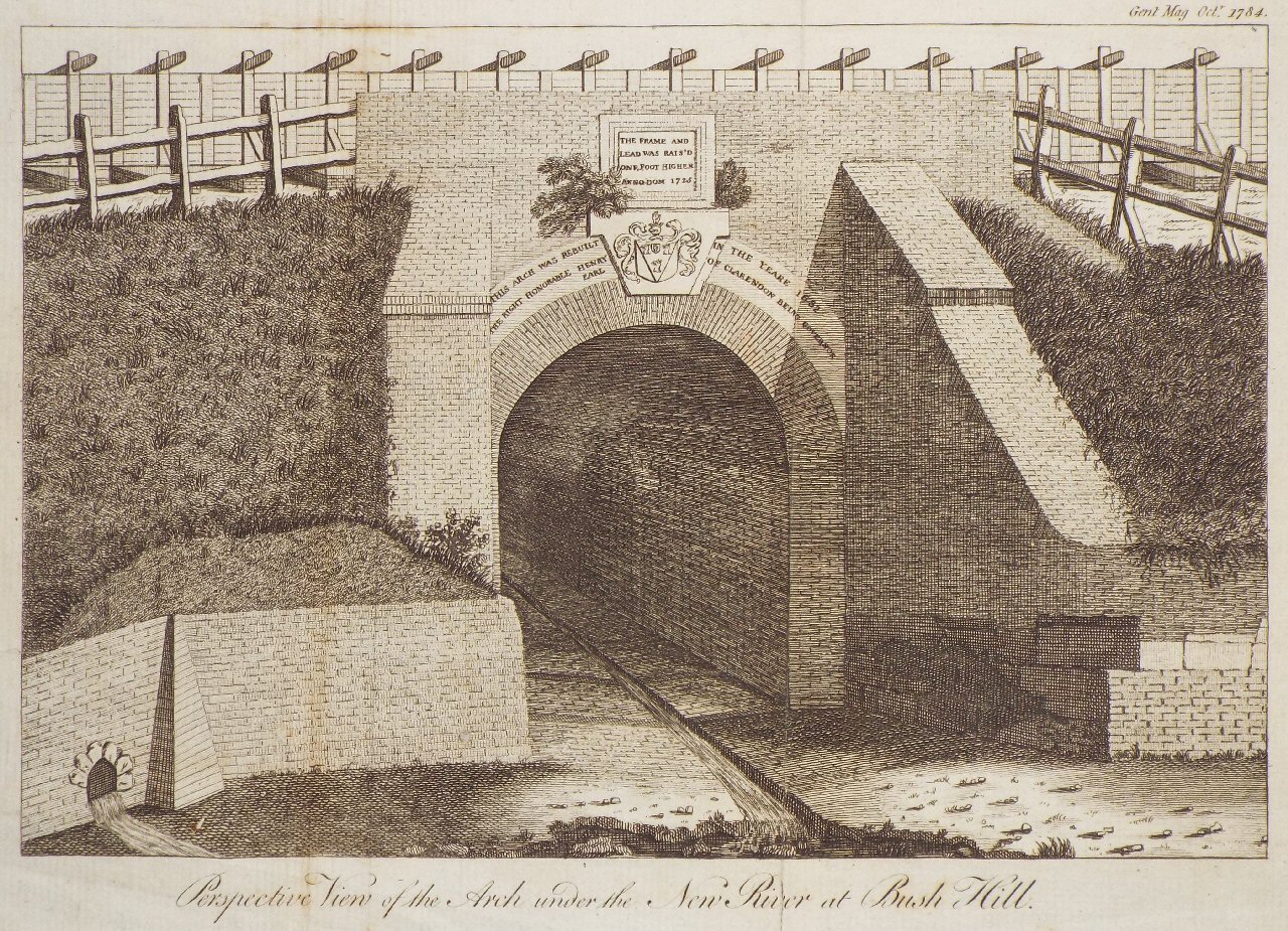 Print - Perspective View of the Arch under the New River at Bush Hill